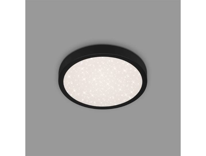 BRILONER Runa - Sterrenhemel Plafonniére - plafondlamp met metaal - 4000 K - 18W - zwart - Ø28cm