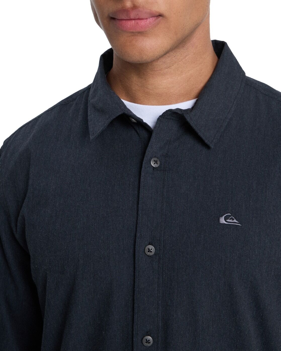 Langarmhemd QUIKSILVER "Mw Premium Stretch", Herren, Gr. S, schwarz, Obermaterial: 98% Baumwolle, 2% Elasthan., Hemden Langarmhemd