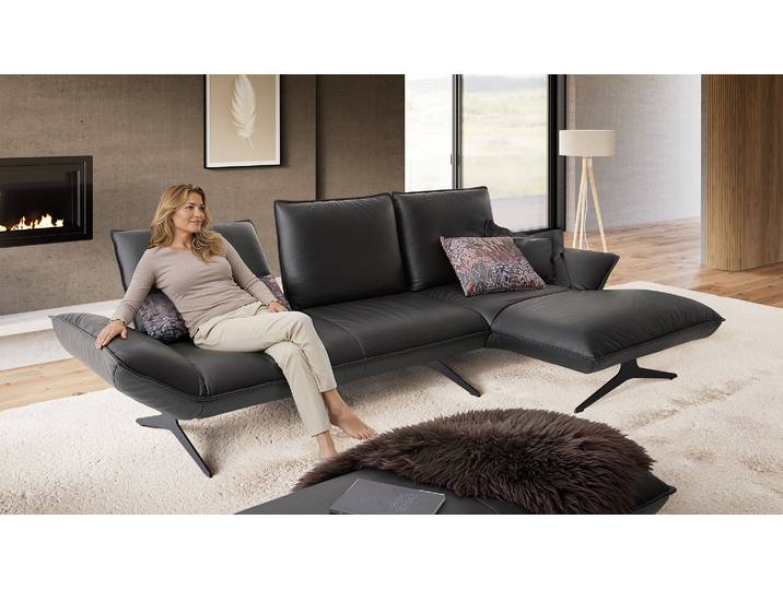 Koinor Ecksofa Prime mit manueller Rückenfunktion in Leder