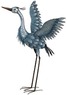 Regal Art & Gift 29 Inch Metallic Blue Heron - Wings Up