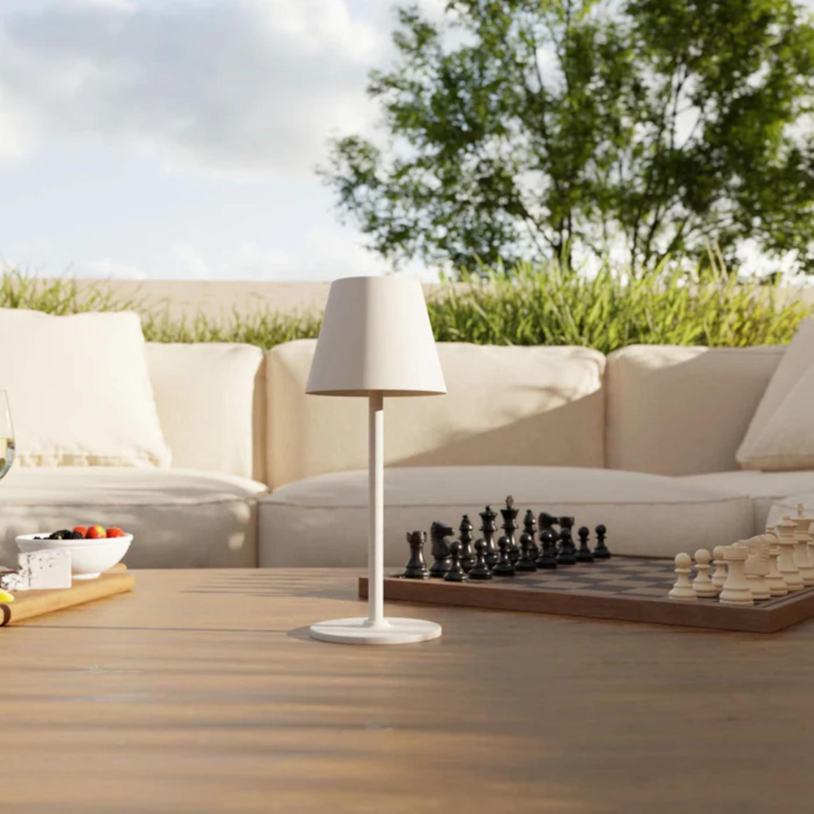 LUMIÈRE Design Velaris Oplaadbare LED Tafellamp - Dimbaar - Zand