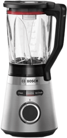 Batidora de vaso - Bosch MMB6382M, 1200 W, 1.5 l, 30.000 rpm, Jarra cristal, Inox