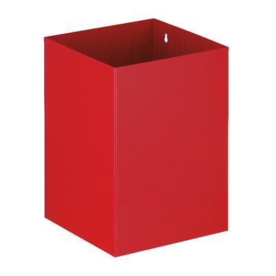 PROREGAL Viereckiger Papierkorb zur optionalen Wandmontage | 21 Liter | Rot