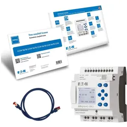 Eaton 197229 Starterpaket bestehend aus EASY-E4-AC-12RC1, Patchleitung und Software-Lizenz für easySoft EASY-BOX-E4-AC1