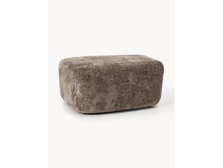 Grand pouf en peluche-bouclette Wolke