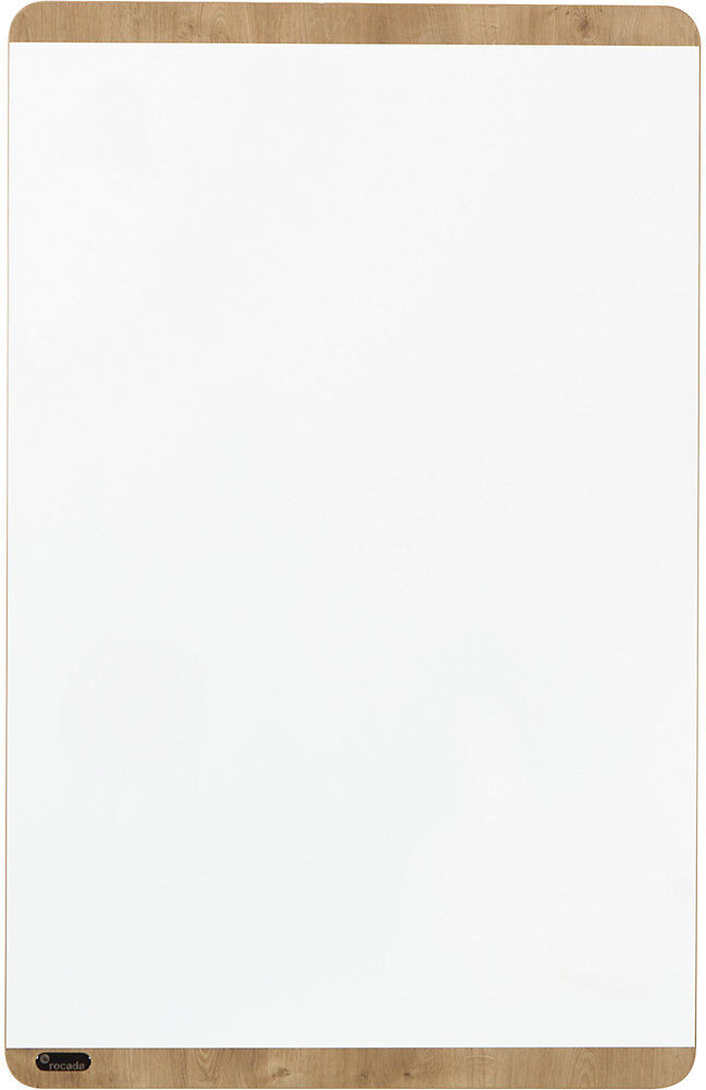 kaiserkraft Whiteboard NATURAL, Rahmen in Holzoptik, Tafel weiß, BxH 750 x 1150 mm