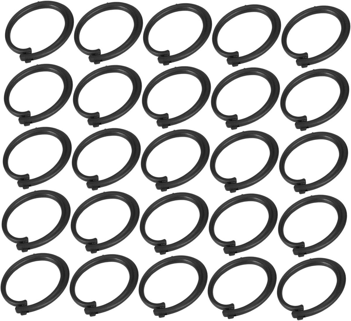 30 stuks Zwarte Weerbestendige Plastic Gordijnhaken voor Buiten
