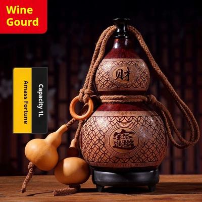 Uplift Picks Natural Gourd Bottle Handcrafted Wine Flask Portable Whiskey Container a 1000 Ml