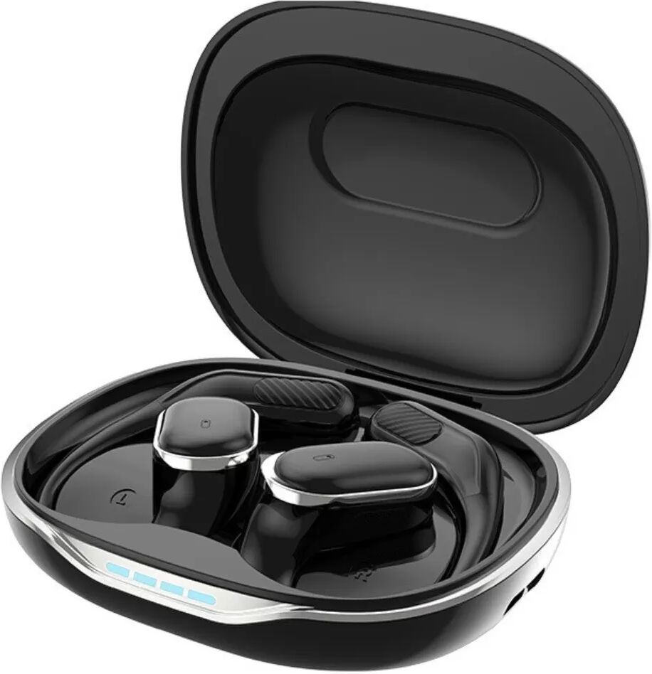 INF Open-Ear Ohrhaken Sports Wireless Bluetooth Kopfhörer BF8.0 – Gerichtete Schallübertragung, Stereo, Privatsphäre-schützend, Schwarz