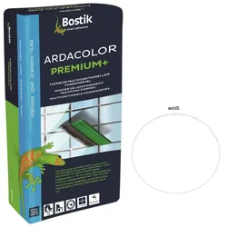 Bostik Ardacolor Premium Fuge plus Fliesen Naturstein Fugenmörtel 25Kg weiß