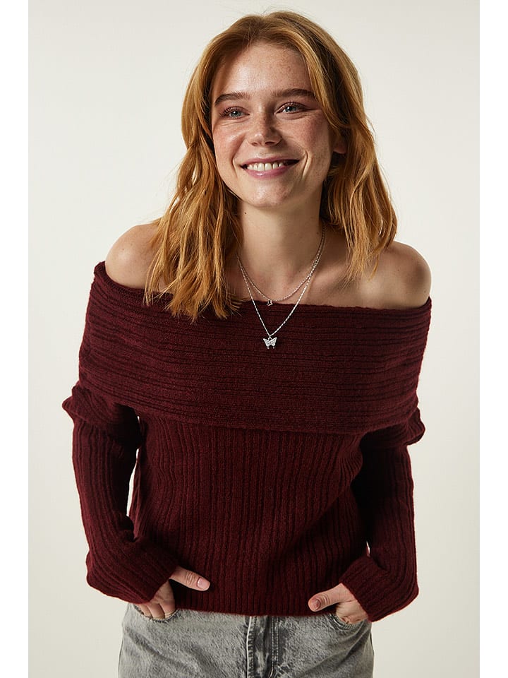 Happiness Istanbul Pullover in Bordeaux - onesize