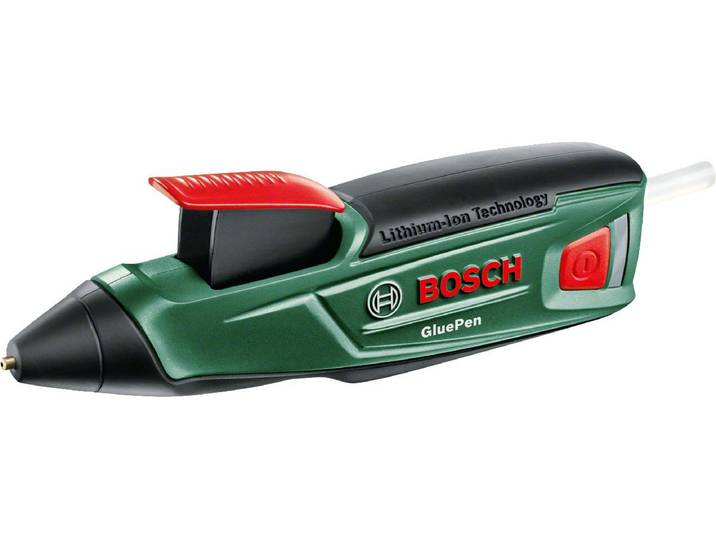 Heissklebepistole BOSCH GluePen , bunt (grün, schwarz, rot), Kunststoff, Heissklebepistolen, Heissklebepistole