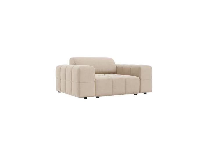 Design Sessel „Luc“ Samt Beige hell CXL by Christian Lacroix