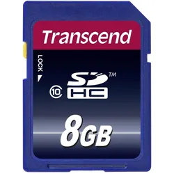 Transcend SDHC 200x (8 GB, SDHC, U1, UHS-I), Speicherkarte, Blau