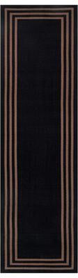 World Rug Gallery Classic Solid Border Power Loomed Indoor Area Rug