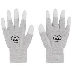 TRU COMPONENTS ESD-Handschuh mit Beschichtung an den Fingerspitzen Kleider-Größe: S Polyamidfaser, PU-Beschichtung TC-12539840