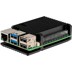 Aluminiumgehäuse für Raspberry Pi 5 (schwarz, Armor Case)