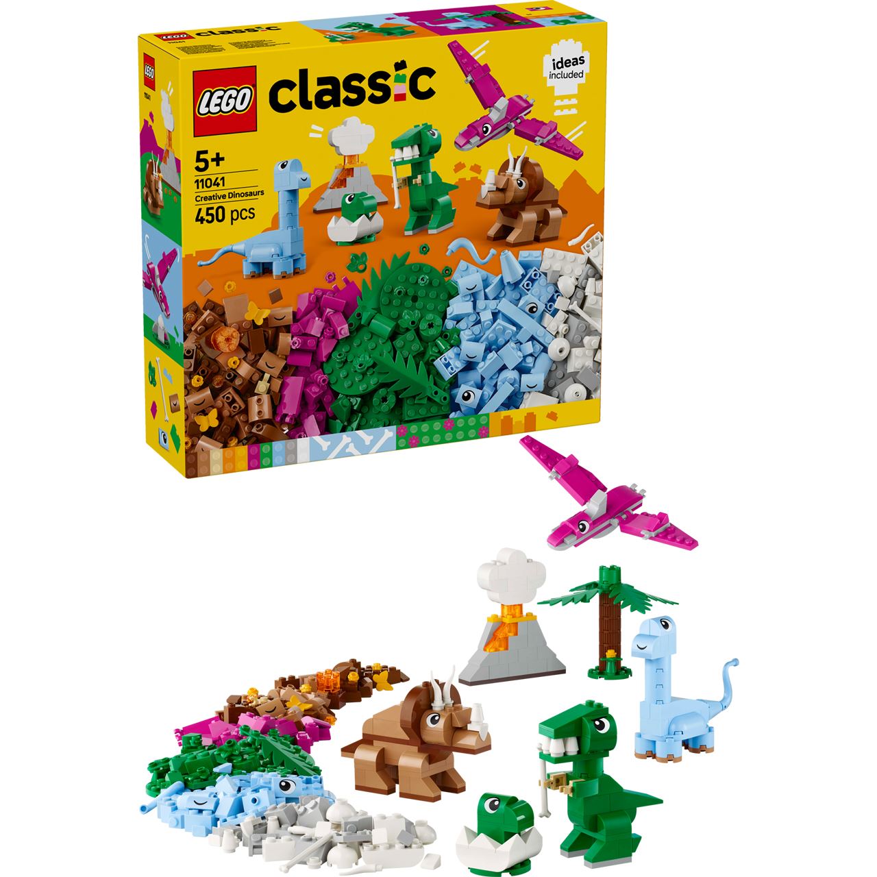 LEGO Classic 11041 Kreative Dinosaurier, Bauset mit Tierfiguren