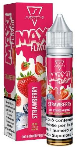 Suprem-e Strawberry Maxi Flavor Liquido Mini Shot Mix 10ml Fragola Ghiaccio