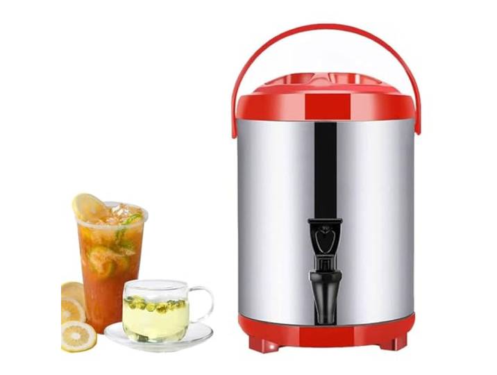 Kaffeemaschine, 6L/8L/10L/12L Wasserurne aus Stahl(Red,8L)