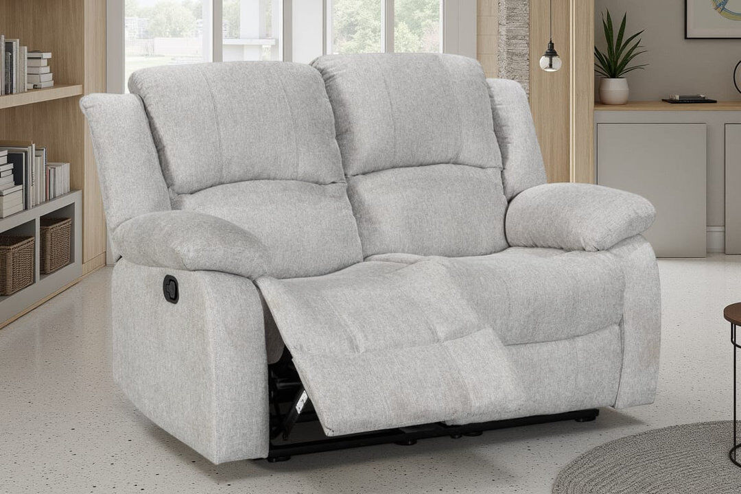 Mercer41 Aesir Reclining Sofa Light Grey 2