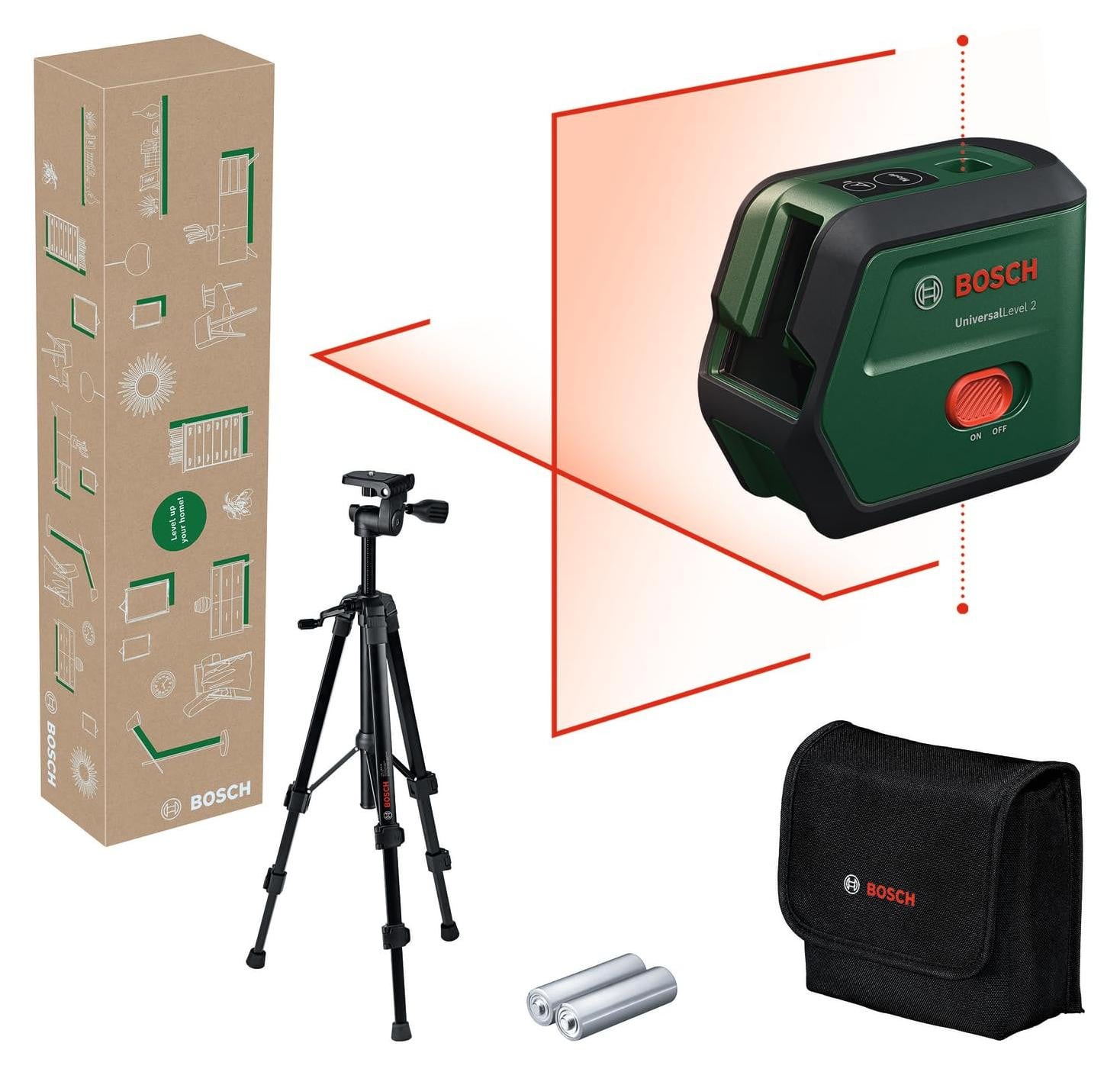 Bosch Line Laser UniversalLevel 2 - Rood + Set