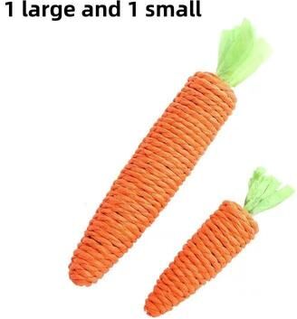 Uplift Picks Interactive Carrot Cat Chew Toy With Sound And Rope Scratcher small & Big