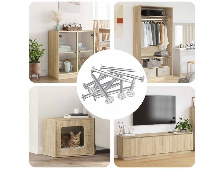 vidaXL Nägel für Holz 100000 stk. Silber Metall