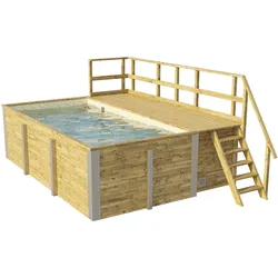 Weka Gartenpool inkl. Sonnendeck - braun