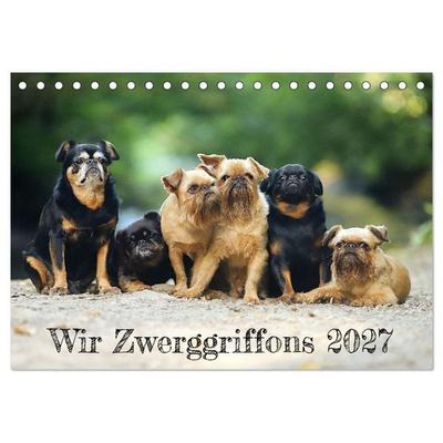 Wir Zwerggriffons 2027 (Tischkalender 2027 DIN A5 quer), CALVENDO Monatskalender