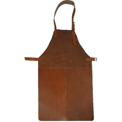 Heitmann Felle Grillschürze aus Rindsleder, ca. 85 x 62 cm, Braun