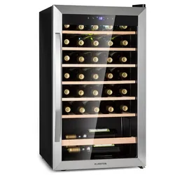 Klarstein Vinamour 32 Uno Weinkühlschrank 1 Zone 95 L / 36 Flaschen 4-18°C Touch Edelstahl