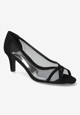 Women's Picaboo Pump by Easy Street in Black Suede (Size 11 M)