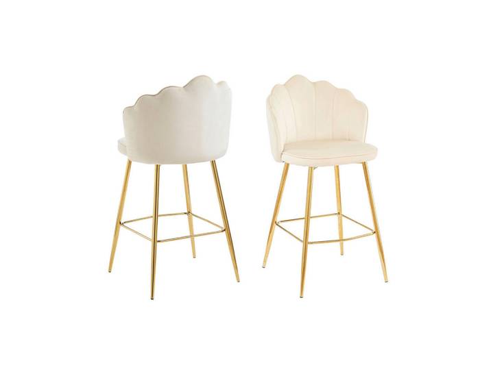 Mid.you Barhocker-Set, Beige, konisch, 52x100x54 cm, Esszimmer, Barmöbel, Barhocker