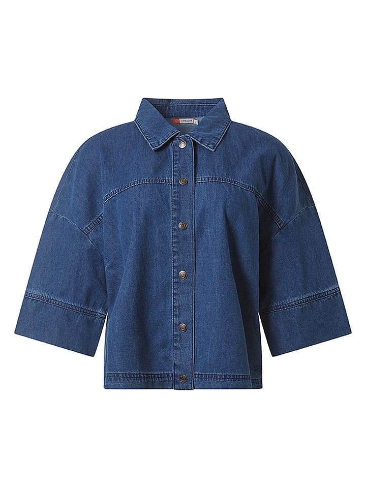 Timezone Jeansbluse in Blau - XXL