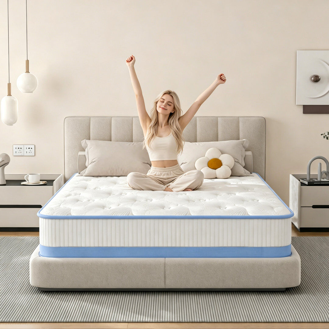 EloraHome Pocket Spring Mattress with 7 Zone Orthopaedic & Pressure Relief   Double-sided Medium Firm and Firm   Breathable Soft Fabric & Hypoallergenic Double (4'6)