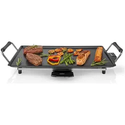 Melissa Teppanyaki-Grillplatte 2000 W 47,5 x 26,5 cm Antihaftbeschichtung Einstellbarer Ther, Tischgrill, Silber, Schwarz