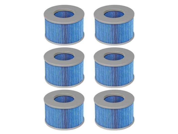 Filterkartusche 6-teiliges Set für Whirlpools, Blau, Kunststoff, 11x6.7x11 cm, Freizeit & Co, Pools & Wasserspaß, Poolzubehör