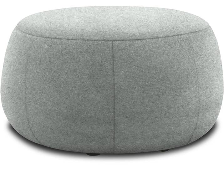Hocker DOMO COLLECTION 800012 elegant und zeitlos, Solitär, bequem, B/T 75/75cm , grau, B:75cm H:42cm T:75cm, 95% Polyester, 5% Nylon, Hocker, Hocker, Hocker rund gepolstert