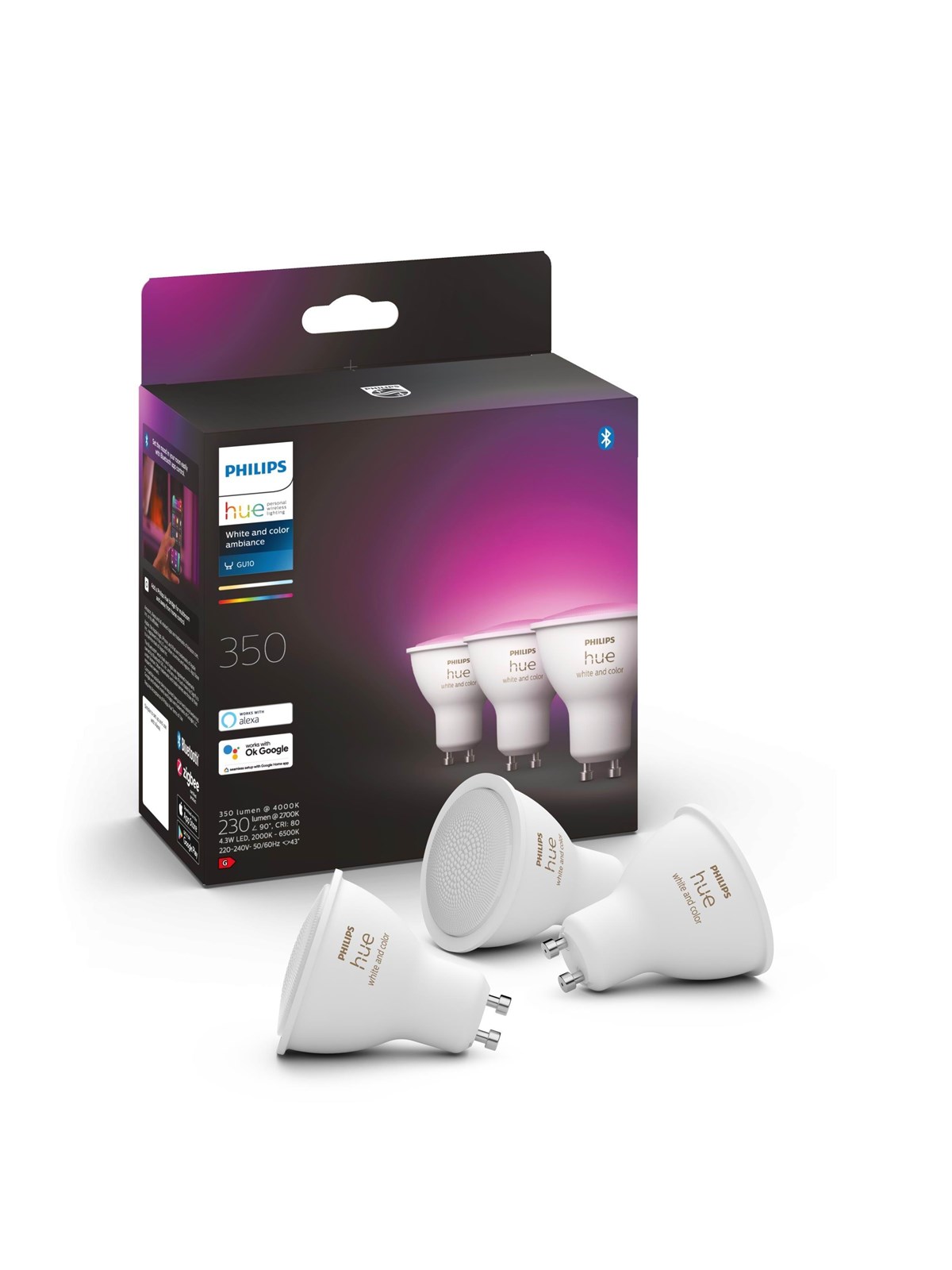 Philips Hue Color GU10 Spotlight - 3-Pack