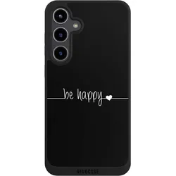 Nivocase Handyhülle für Samsung Galaxy S24+ Hülle NIVOpure Case Schwarz Glück Sprüche Statement (Samsung Galaxy S24+), Smartphone Hülle, Schwarz