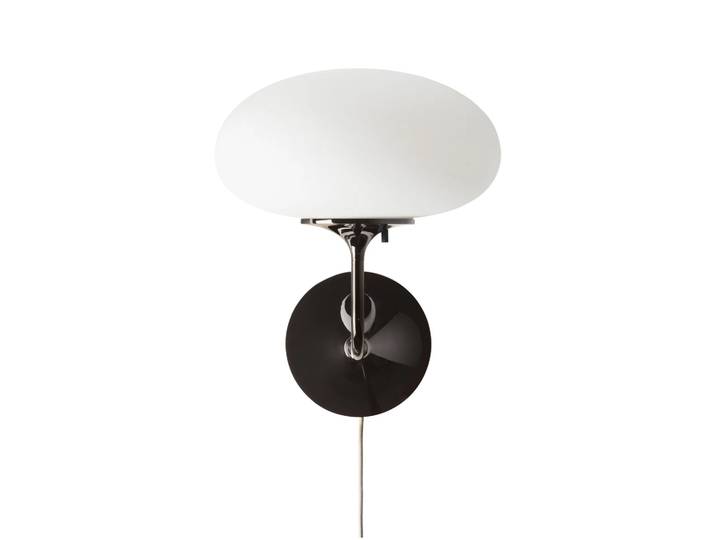 GUBI Applique murale Stemlite Chrome noir-verre gelé