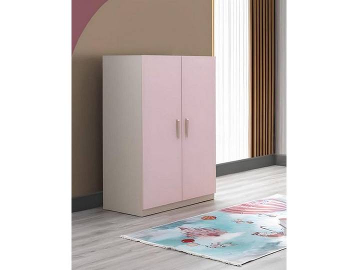 Xlmoebel Kinderkleiderschrank Kleiderschrank von XLMOEBEL in Rosa mit Regalfächern und Kleiderstange (1-St., Kinderkleiderschrank Rosa) Made in Europa