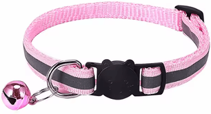 Inspire Curations GlowSafe Reflective Breakaway Cat Collar With Bell pink 10pcs