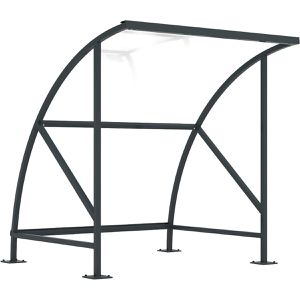 WSM Fahrradunterstand Bamberg B 1/02, anthrazit, aus Metall, 3 Wände aus Kunststoff, (B/T) 209 x 210cm