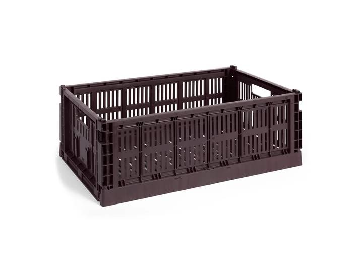 HAY - Colour Crate Korb L, 53 x 34,5 cm, bordeaux, recycled