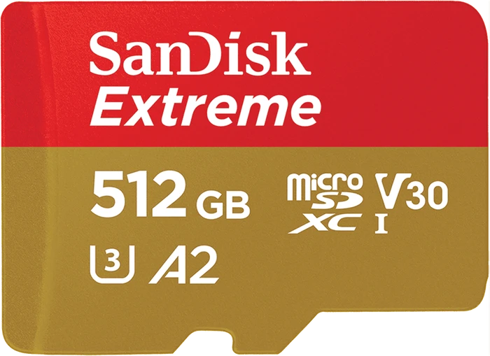 SANDISK microSDXC 512GB Extreme + Rescue PRO Deluxe + SD-Adapter