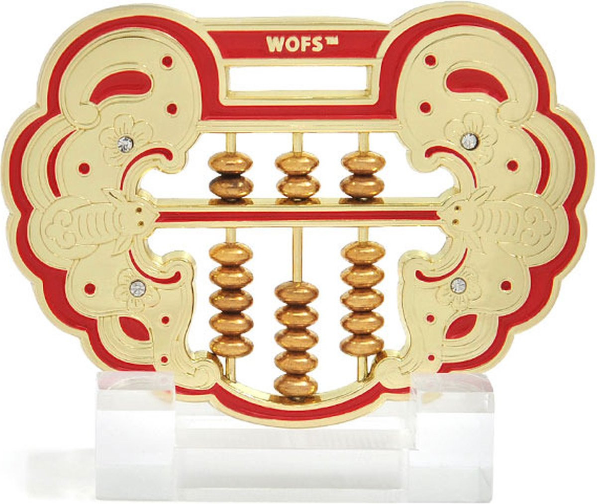 Wofs Beeld Wealth Abacus Lock Coin Tafeldecoratie voor volwassenen