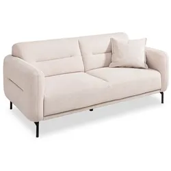 BOOOM Sofa Nova Stoff Cream 2-Sitzer