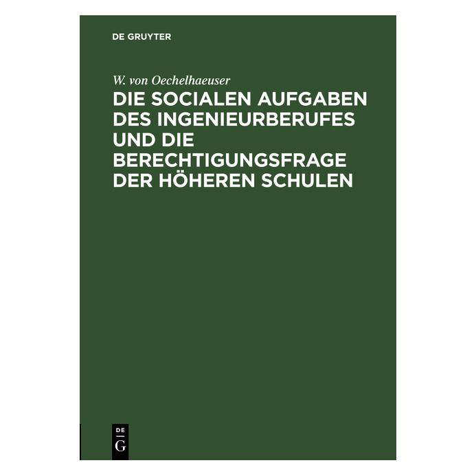 De Gruyter Oechelhaeuser:Die socialen Aufgaben des (67826632)